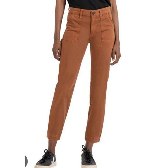 Kut from the Kloth Pants - Kut from the Kloth brown pocket front pant make skinny size 14